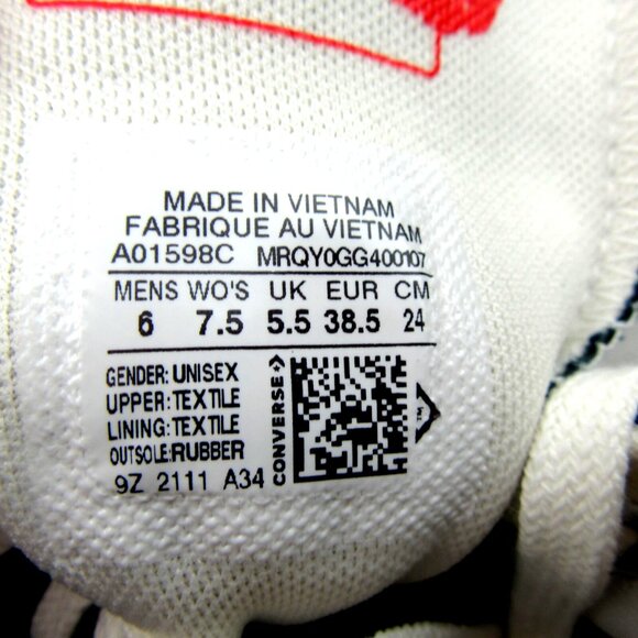 Converse Run Star Hike HI "Love" Sneakers Women's Size 7.5 Black Red NEW - Picture 12 of 16